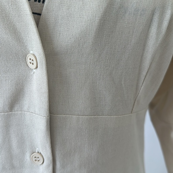 Commense Cotton and Linen Button Front Knotted Long Dress - Picture 3 of 13